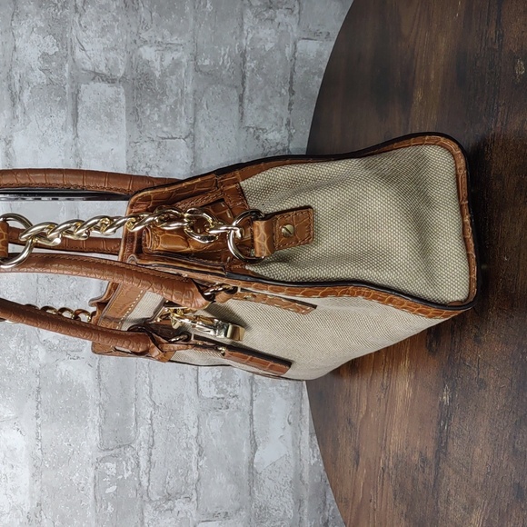 Michael Kors Canvas/Leather "Hamilton" Satchel Bag - Picture 3 of 16